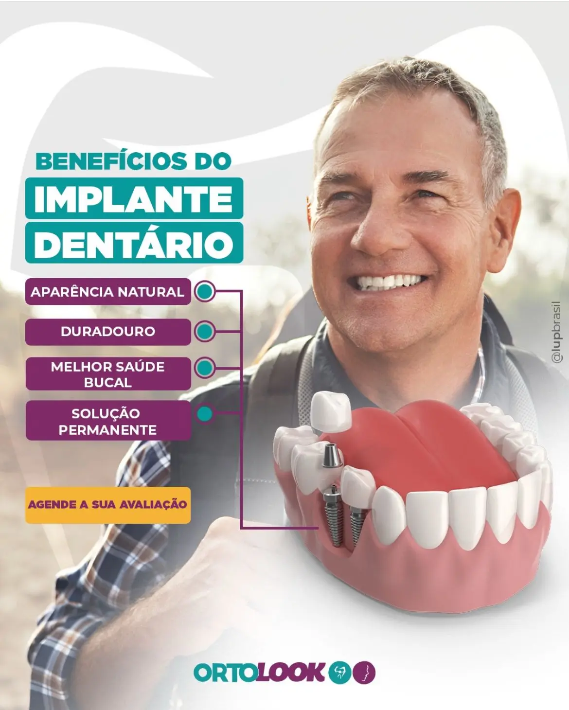Antes e depois de tratamento odontológico 2 na Ortolook